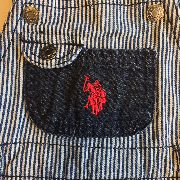 U.S. Polo Assn pinstriped Overalls - Picture 3 of 10